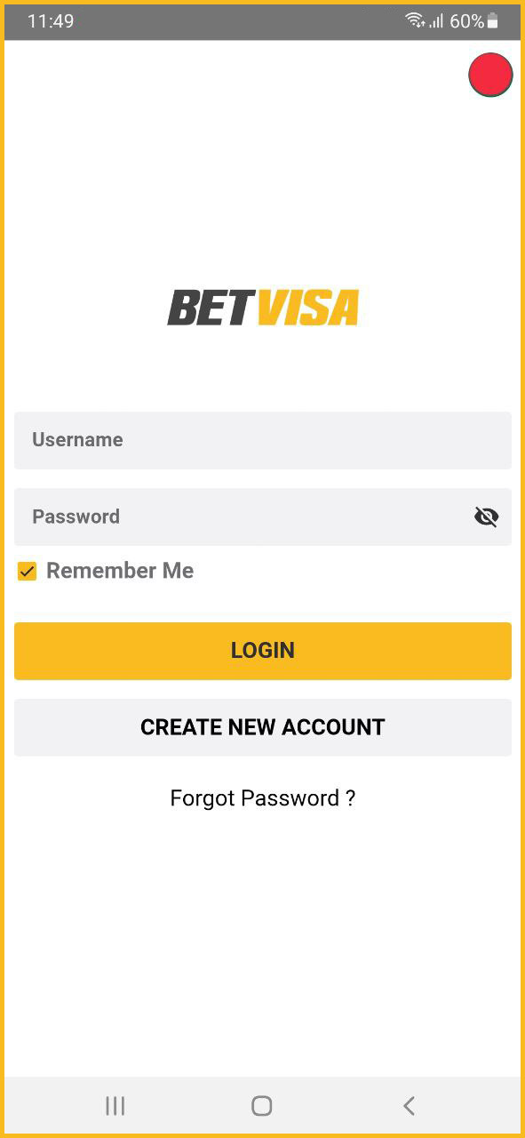 Screenshot of the BetVisa Bangladesh mobile application
