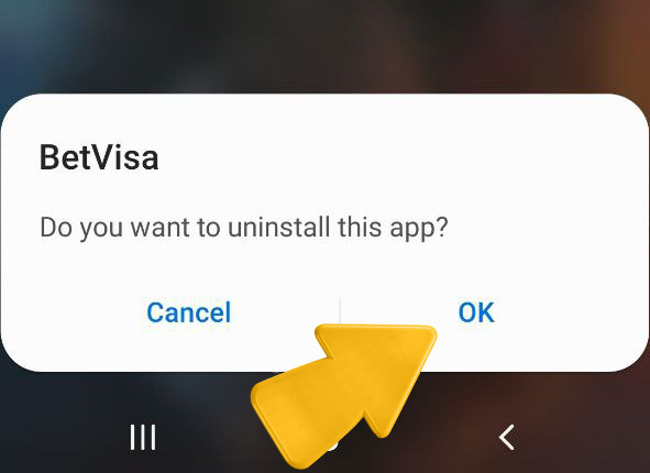 betvisa bd com অ্যাপ কিভ বে betvisa অ্যাপ আনইনস্টল করতে হয় ধাপ 3