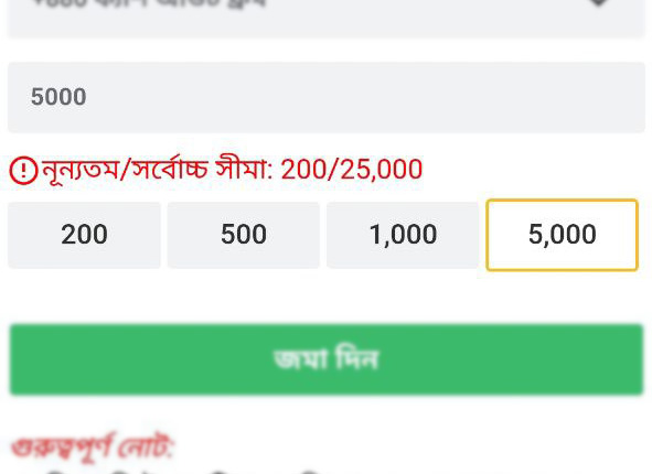 betvisa bd com অ্যাপ betvisa বিডি অ্যাপের জন্য পেমেন্ট বিকল্প কিভাবে বাংলাদেশে betvisa এ ডিপোজিট করবেন  ধাপ 4